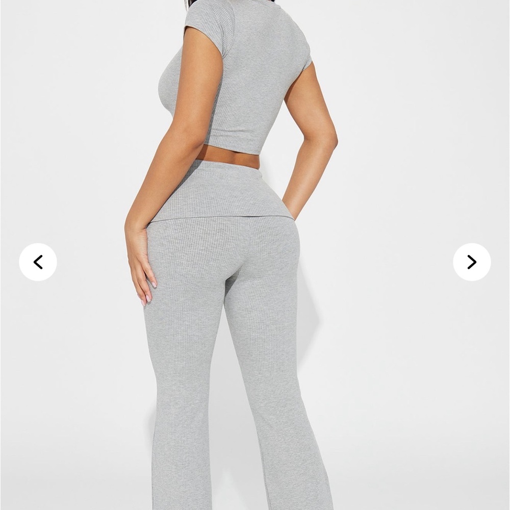 Gray Women's Ribbed Pants